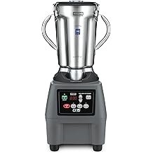 Waring CB15T Blender with Timer, Stainless Steel Container, 120V, 4 L Capacity, 26 Height, 15 Amps, Black