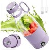 Licuadora Portátil, MIAOKE 6 Cuchillas Juicer Cup para Batidos y Batidos de Jugo 350ml Mini Blender con Pantalla Led Usb Batería