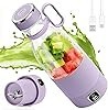 Licuadora Portátil, MIAOKE 6 Cuchillas Juicer Cup para Batidos y Batidos de Jugo 350ml Mini Blender con Pantalla Led Usb Batería