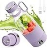 Licuadora Portátil, MIAOKE 6 Cuchillas Juicer Cup para Batidos y Batidos de Jugo 350ml Mini Blender con Pantalla Led Usb Batería