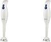 Brentwood Hand Blender 2-Velocidades 200W, DISEÑO 1, Blanco (Pack de 2)