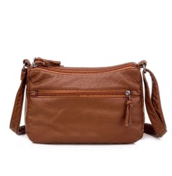 Bolsa Dama Suave Cuero Capacidad Impermeable Viaje Resistente cafe