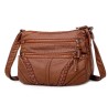 Bolsa Dama Suave Cuero Capacidad Impermeable Viaje Resistente cafe