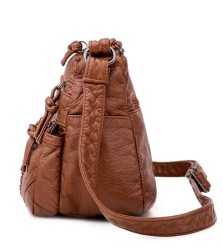 Bolsa Dama Suave Cuero Capacidad Impermeable Viaje Resistente cafe