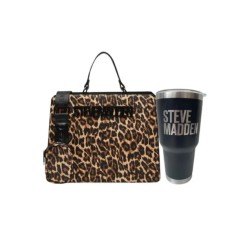 Combo Bolsa Steve Madden Bevelyn XL Leop + Termo 30 Oz