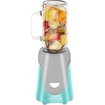 OVENTE Electric Personal Portable Blender, 18 Ounce Drink Mixer, Frozen Margarita, Shake & Smoothie Maker, Glass Jar with Stainl