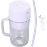 Licuadora portátil, Licuadora batidora con 10 cuchillas, Vaso de jugos para licuadora de tamaño recargable para uso diario en ex