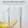 Licuadora portátil, Licuadora batidora con 10 cuchillas, Vaso de jugos para licuadora de tamaño recargable para uso diario en ex