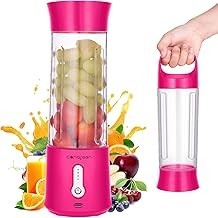 Portable Blender Smoothie Maker - 17Oz Personal Blender for Smoothies and Shakes | 4000mAh Rechargable USB Juicer Blender with 6