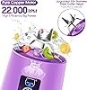 Licuadora portátil, licuadora de jugo personal MIAOKE, taza de exprimidor recargable USB con seis cuchillas en 3D, licuadora de 