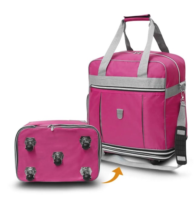 Maletín de Mano Rodante y Expandible 24? McCarthy Unisex Fucsia