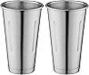 Ventosas de batido de acero inoxidable con vajilla de metal Ventosa de mezclador de manos Copa de malta 30 oz Juego de 2
