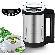 Potlimepan Soup Maker 1.6 L, 6 in 1 Multi-Funcation Soup and Smoothie Maker with Smart Control Panel, Stainless Steel Hot Soup M