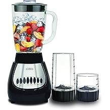 Dominion BlendMax 48oz Black Food Blender, Chopper, and Grinder Combo with 10 Speeds and Pulse Setting