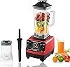 Licuadora de alimentos 2 en 1 para cocina, potente licuadora de encimera profesional de 1500 vatios, procesador de licuadora com