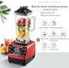 Licuadora de alimentos 2 en 1 para cocina, potente licuadora de encimera profesional de 1500 vatios, procesador de licuadora com