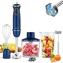 Immersion Blender Handheld Hand Blender, 800W 5 in 1 Hand Mixer Stick, BPA-Free 12 Speed Handheld Blender 304 Stainless, Mixing 