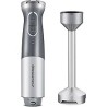 Elite Gourmet EHB1300 Cordless Rechargeable Hand Blender, Variable Speed Blending, One-Touch Power, Stainless Steel Blade, Porta