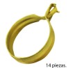 ANILLOS PARA CORTINA DE BAÑO DORADO METÁLICOS GRABER