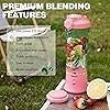 Licuadora portátil de 270 vatios para batidos y batidos Licuadora impermeable recargable por USB con taza de licuadora sin BPA d