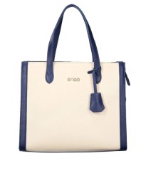 Bolsa Tote Enso Soleil Chic Mujer EB2432TTBL13 Beige/Azul Marino