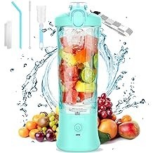 AXNCVFVR Portable Blender 20oz,with Travel Lid Corded BPA-Free,usb Rechargeable Personal Size High Speed Pulse Mode Mixing Juice