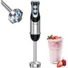 FRESKO Immersion Blender 500 Watt 12 Speed & Turbo Mode, 304 Stainless Steel Blades Hand Blender Perfect for Smoothies, Puree, B