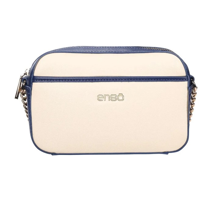 Bolsa Crossbody Enso Soleil Chic Mujer EB2432CBBL15 Beige/Azul Marino