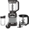Ninja AMZ493BRN Compact Kitchen System, 1200W, 3 Functions for Smoothies, Dough & Frozen Drinks with Auto-IQ, 72-oz. Blender Pit