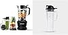 nutribullet Full-Size Blender Combo 1200W –Matte Black & 24 oz Travel Cup with To-Go Lid, Clear/Black,1 Count (Pack of 1)