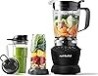 nutribullet Full-Size Blender Combo 1200W –Matte Black & 24 oz Travel Cup with To-Go Lid, Clear/Black,1 Count (Pack of 1)