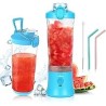 Portable Blender, Personal Size Blender for Shakes and Smoothies, Waterproof 20OZ USB Rechargeable Mini Blender Cup with 6 Sharp