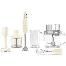 SMEG Hand Immersion Blender and Food Processor, Cream