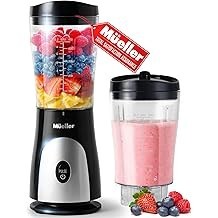 Mueller Personal Blender for Shakes and Smoothies with 15 Oz Travel Cup and Lid, Juices, Baby Food, Heavy-Duty Portable Blender 