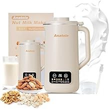 Anatole Nut Milk Maker 51oz 1500ml Stainless Steel Raw Almond Milk Machine 7-In-1 Automatic Soy Oat Cow Plant-Based Milk Homemad