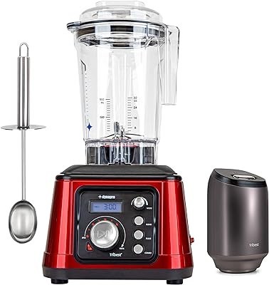 Tribest Dynapro DPS-2250 Blender de Alta Velocidad 2.5HP con Vacum, Certificado Comercialmente,Rojo, Talla Única