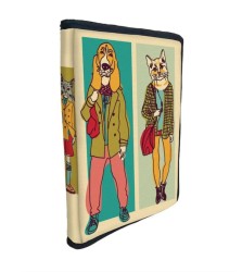 Funda Porta Libros de Tela Perros y Gatos