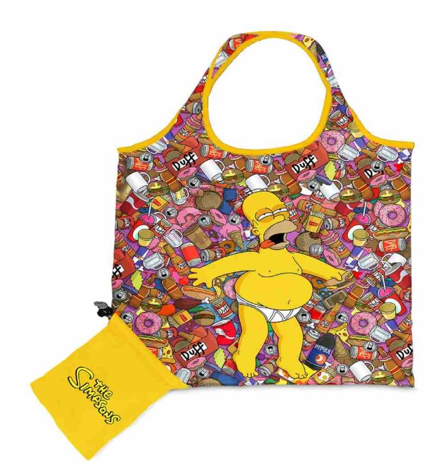 Bolsa plegable Los Simpsons dibujo de homero