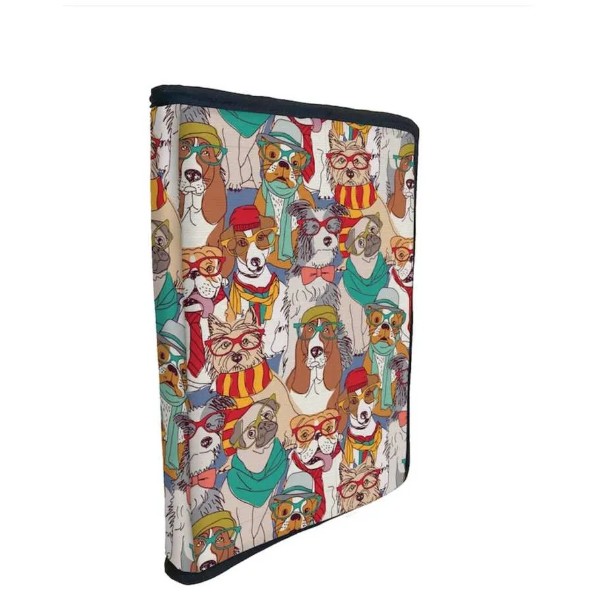 Funda Porta Libros de Tela Diseño Perros