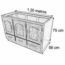 GABINETE PARA LAVABO 1.20x56 MDF ENCINO.