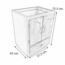 GABINETE PARA LAVABO 60 X 45 MDF ENCINO.