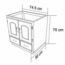 GABINETE PARA LAVABO 79 X 56 MDF PINTADO.
