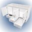 GABINETE PARA LAVABO 1.20x56 MDF PINTADO