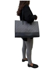 Bolsa para Dama Tommy Hilfiger estilo Tote Navy/White