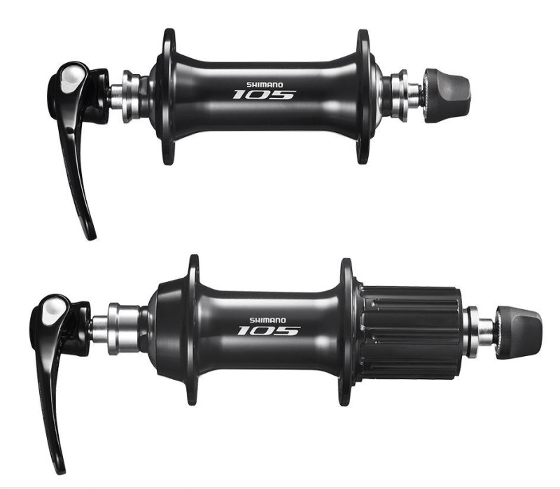 JUEGO DE MAZAS DELANTERA Y TRASERA 105 HB/FH-5800 32H 9/10V SHIMANO