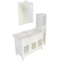 JUEGO DE MUEBLES PARA BAÑO ENCINO COLONIAL BLANCO ZD- 21721