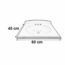 PLACA LAVABO FOX 60 X 45 GRIS PLATA