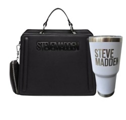 Bolsa Steve Madden Bevelyn Black + Termo Steve Madden White Vendido por: p