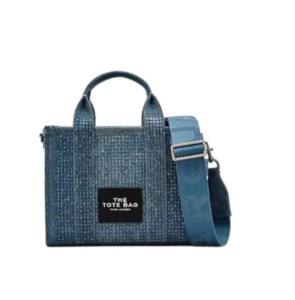 The Tote Bag Marc Jacobs Crystal Denim Small Mezclilla Chica