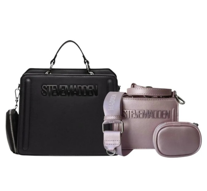 Combo de Bolsas Bevelyn Black + Mini Bevelymm Pink